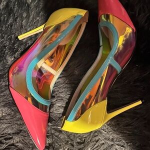 Colorful Iridescent Stiletto Heels
